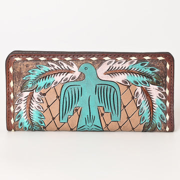 OHLAY WALLET Hand Tooled Genuine Leather women bag western handbag purse